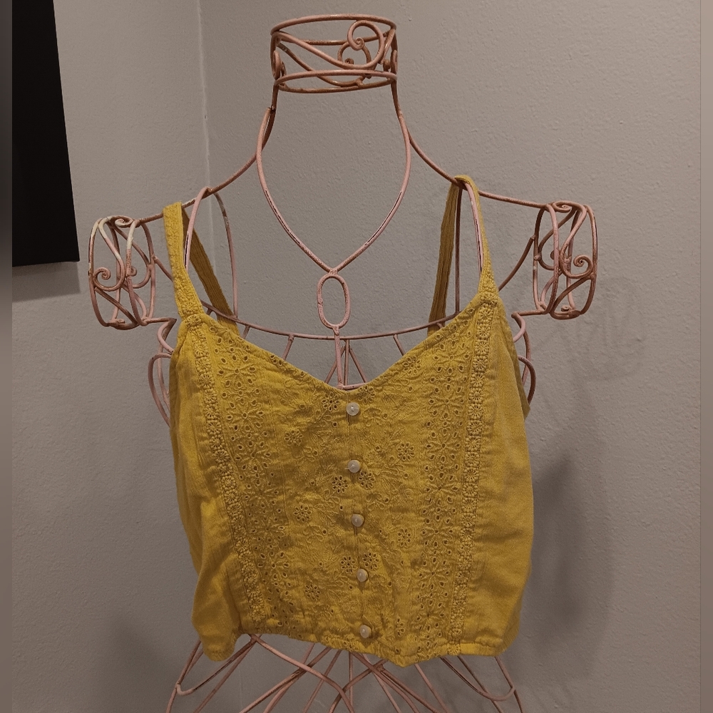 AE Yellow Cropped Women's Top